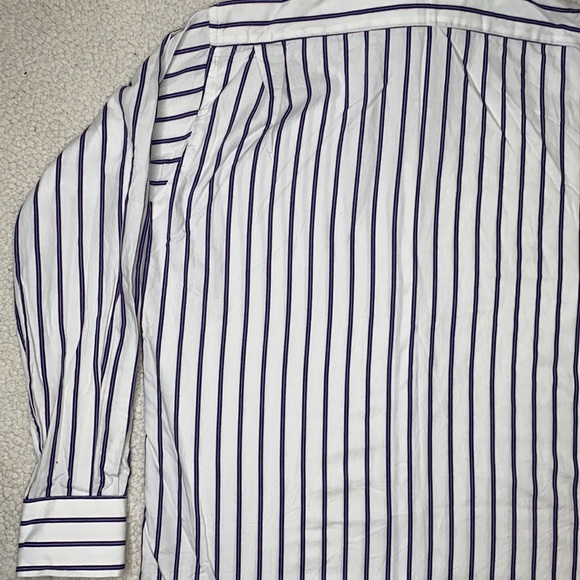 Burberry Striped Long Sleeve Button Down Dress Shirt: Size 15.5x35 - Picture 12 of 13